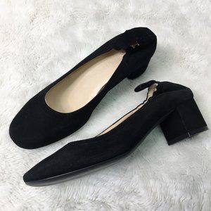 Everlane Women’s Slip On Black Leather Heels Size 5